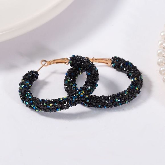🌺shiny Glitter Cubic zirconia hoop Earring - Picture 4 of 11
